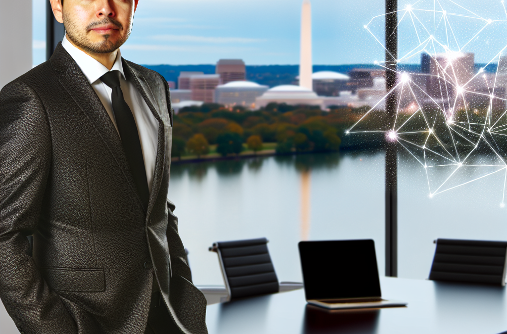 Business leader in a modern office reflecting a focus on AI and education in Northern Virginia